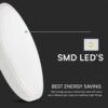 Πλαφονιέρα LED Στρογγυλή 36W 4000K IP44 Με Ανιχνευτή Κίνησης Λευκή V-TAC Samsung Chip – 76651-24