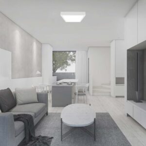 LED πλαφονιέρα 30W SMD τετράγωνη φυσικό λευκό 4000K IP44 με λευκό σώμα με ανιχνευτή μικροκυμάτων IP44 V-TAC – 7668
