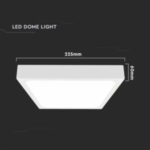 LED πλαφονιέρα 30W SMD τετράγωνη φυσικό λευκό 4000K IP44 με λευκό σώμα με ανιχνευτή μικροκυμάτων IP44 V-TAC – 7668
