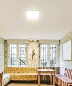 Πλαφονιέρα Τετράγωνη LED 36W 4000K IP44 με Ανιχνευτή Κίνησης Λευκή V-TAC Samsung Chip – 76681-24