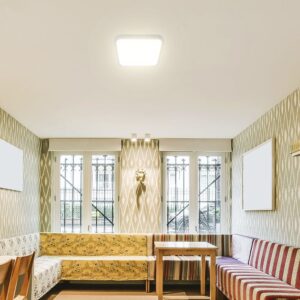 Πλαφονιέρα Τετράγωνη LED 36W 4000K IP44 με Ανιχνευτή Κίνησης Λευκή V-TAC Samsung Chip – 76681-24