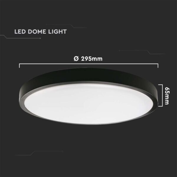 LED πλαφονιέρα 24W SMD στρογγυλή ψυχρό λευκό 4000K IP44 με λευκό σώμα με ανιχνευτή μικροκυμάτων V-TAC – 7670