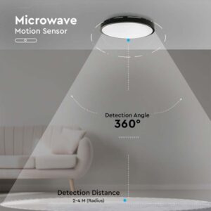 LED πλαφονιέρα 24W SMD στρογγυλή ψυχρό λευκό 4000K IP44 με λευκό σώμα με ανιχνευτή μικροκυμάτων V-TAC – 7670