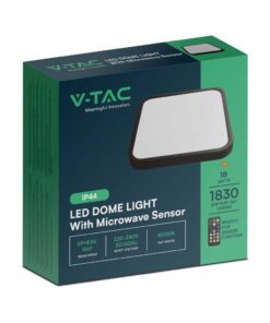 Φωτιστικό Οροφής LED 18W 3000K IP44 Μαύρο V-TAC – 76421VT
