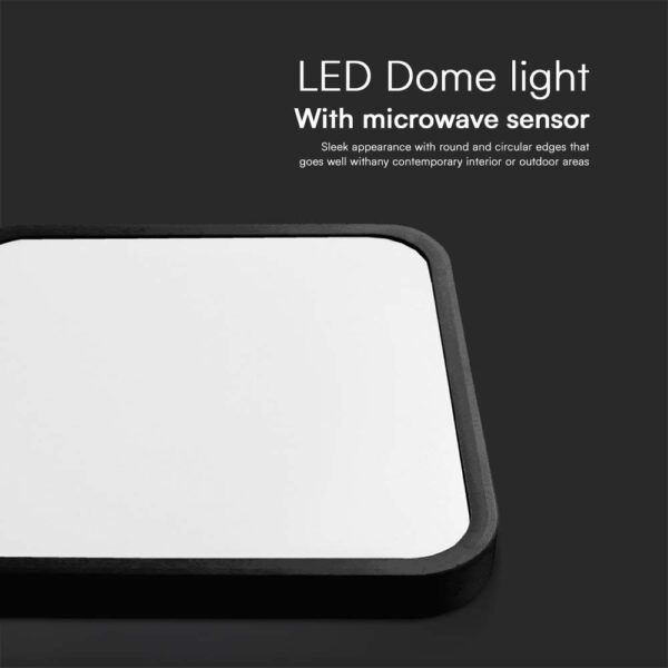 Φωτιστικό Οροφής LED 18W 3000K IP44 Μαύρο V-TAC – 76421VT