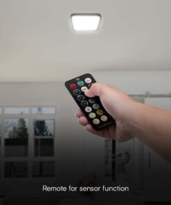 LED Πλαφονιέρα 36W Τετράγωνη με Ανιχνευτή Κίνησης Μαύρο Σώμα 4000K IP44 V-TAC – 76741