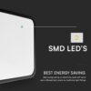 Πλαφονιέρα Τετράγωνη LED 36W 4000K IP44 με Ανιχνευτή Κίνησης Μαύρη V-TAC Samsung Chip – 76741-24