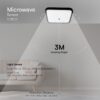 Πλαφονιέρα Τετράγωνη LED 36W 4000K IP44 με Ανιχνευτή Κίνησης Μαύρη V-TAC Samsung Chip – 76741-24