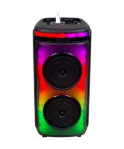 Επαναφορτιζόμενο φορητό ηχείο 20W με ενσύρματο μικρόφωνο και χειρισμό RF (2*6.5inch) V-TAC – 7676