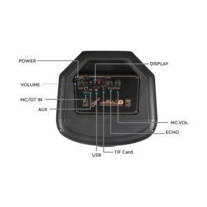 Φορητό Ασύρματο Επαναφορτιζόμενο Ηχείο Bluetooth 600W  RGB LED Τηλεχειριστήριο & Μικρόφωνο Καραόκε – 7677