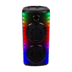 Φορητό Ασύρματο Επαναφορτιζόμενο Ηχείο Bluetooth 600W RGB LED Τηλεχειριστήριο & Μικρόφωνο Καραόκε – 7677