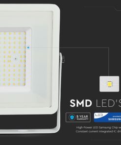 LED Προβολέας 100W V-TAC PRO Samsung Chip Λευκός 100° 12000lm Αδιάβροχος IP65 Ψυχρό Λευκό 6400K – 769