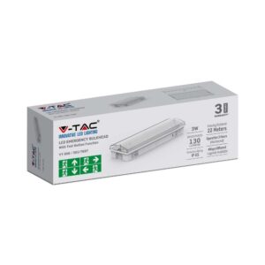 3W LED Φωτιστικό Ασφαλείας με Self Test Button 6400K V-TAC – 7687