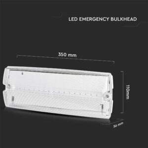 3W LED Φωτιστικό Ασφαλείας με Test Button & RF Control 6400K V-TAC – 7688