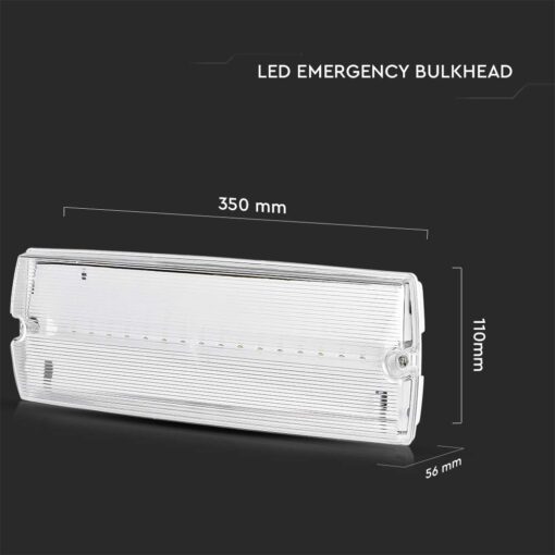 3W LED Φωτιστικό Ασφαλείας με Test Button & RF Control 6400K V-TAC – 7688