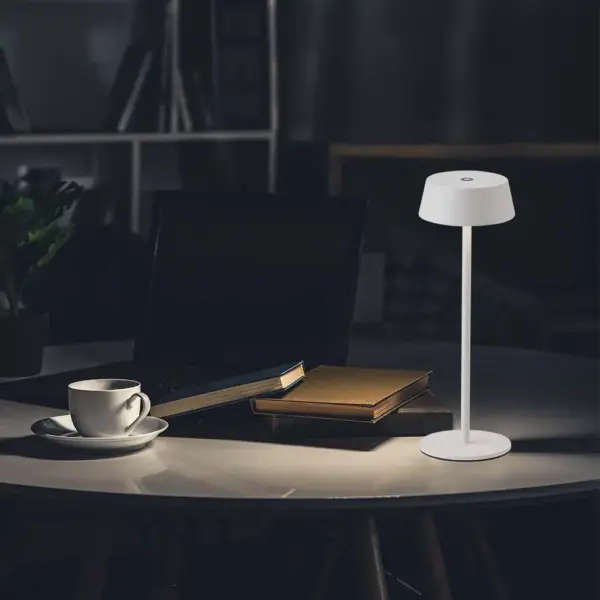 LED Επαναφορτιζόμενο Πορτατιφ 2W 3000Κ με Λευκό Σώμα  Dimmable  IP54 V-TAC – 7689