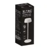 LED Επαναφορτιζόμενο Πορτατιφ 2W 3000Κ με Λευκό Σώμα  Dimmable  IP54 V-TAC – 7689