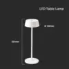 LED Επαναφορτιζόμενο Πορτατιφ 2W 3000Κ με Λευκό Σώμα  Dimmable  IP54 V-TAC – 7689