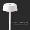 LED Επαναφορτιζόμενο Πορτατιφ 2W 3000Κ με Λευκό Σώμα  Dimmable  IP54 V-TAC – 7689