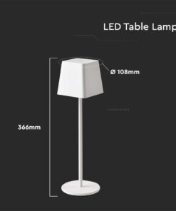 LED φωτιστικό γραφείου 2W επαναφορτιζόμενο 3000Κ με λευκό σώμα dimmable V-TAC – 7691