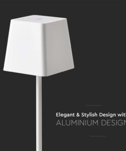 LED φωτιστικό γραφείου 2W επαναφορτιζόμενο 3000Κ με λευκό σώμα dimmable V-TAC – 7691