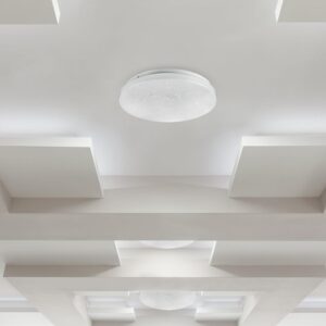Wi-Fi Smart LED Πλαφονιέρα Λευκή με Έναστρο Κάλλυμα 24W V-TAC RGB+W CCT Dimmable – 7694
