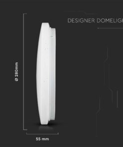 Wi-Fi Smart LED Πλαφονιέρα Λευκή με Έναστρο Κάλλυμα 24W V-TAC RGB+W CCT Dimmable – 7694