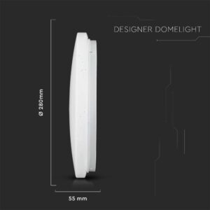 Wi-Fi Smart LED Πλαφονιέρα Λευκή με Έναστρο Κάλλυμα 24W V-TAC RGB+W CCT Dimmable – 7694