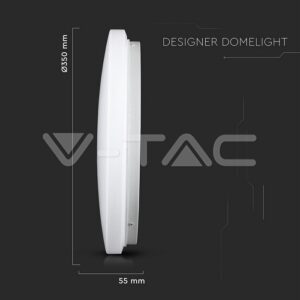 Wi-Fi Smart LED Πλαφονιέρα Λευκή με Έναστρο Κάλλυμα 36W V-TAC RGB+W CCT Dimmable – 7695