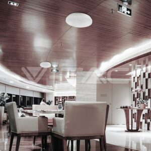 Wi-Fi Smart LED Πλαφονιέρα Λευκή με Έναστρο Κάλλυμα 36W V-TAC RGB+W CCT Dimmable – 7695