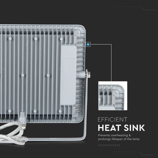 LED Προβολέας 100W V-TAC PRO Samsung Chip Γκρι 100° 11500lm Αδιάβροχος IP65 Ψυχρό   6400K – 21771