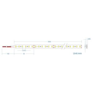 LED Ταινία 19.2W 24V CUBALUX Dimmable 1977lm/m Αδιάβροχη IP67 Θερμό 2700K 5 Μέτρα – CL77-0061