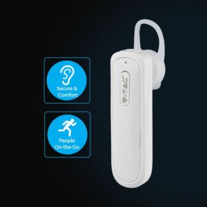 Ασύρματο Ακουστικό Bluetooth Handsfree V-TAC Λευκό – 7701