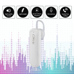 Ασύρματο Ακουστικό Bluetooth Handsfree V-TAC Λευκό – 7701