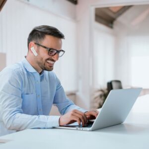 Ασύρματο Ακουστικό Bluetooth Handsfree V-TAC Λευκό – 7701