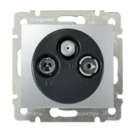 ΠΡΙΖΑ TV-RD-SAT ΑΠΛΗ AΛOYMINIO LEGRAND VALENA – 770135