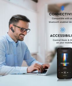 Ασύρματο Ακουστικό Bluetooth Handsfree V-TAC Μαύρο – 7702