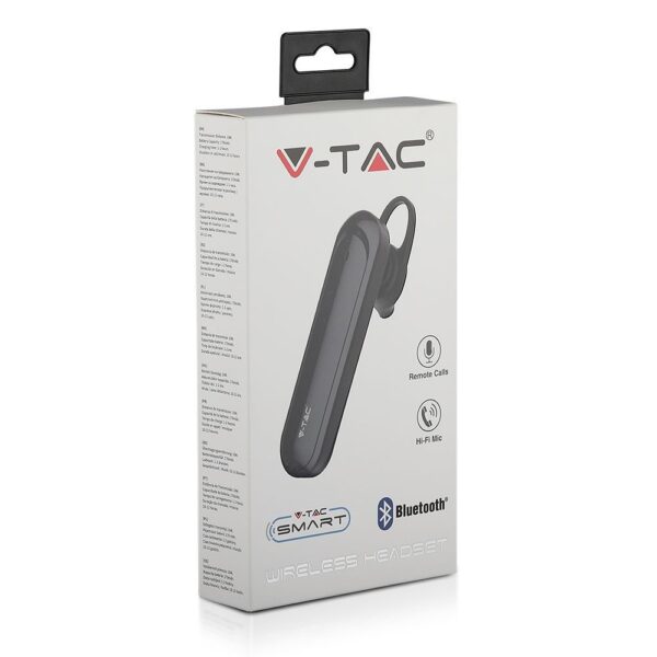 Ασύρματο Ακουστικό Bluetooth Handsfree V-TAC Μαύρο – 7702