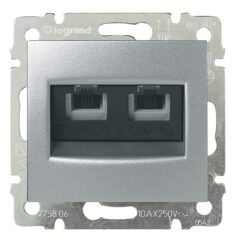 RJ45 ΚΑΤ. 6 UTP 2 ΕΞ./ΝΥΧΙΑ ΑΛΟΥΜ LEGRAND VALENA – 770247