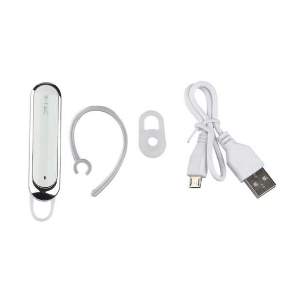 Ασύρματο Ακουστικό Bluetooth Handsfree V-TAC Λευκό – 7703