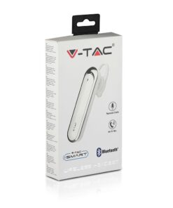 Ασύρματο Ακουστικό Bluetooth Handsfree V-TAC Λευκό – 7703