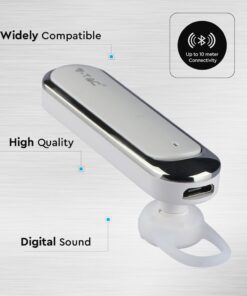 Ασύρματο Ακουστικό Bluetooth Handsfree V-TAC Λευκό – 7703
