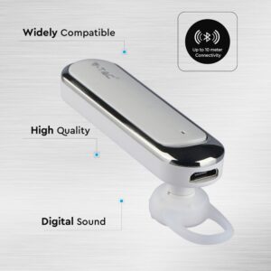 Ασύρματο Ακουστικό Bluetooth Handsfree V-TAC Λευκό – 7703