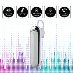 Ασύρματο Ακουστικό Bluetooth Handsfree V-TAC Λευκό – 7703