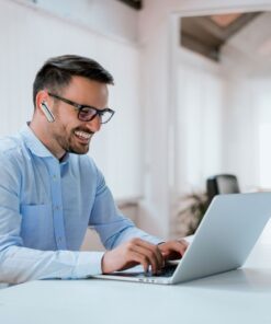 Ασύρματο Ακουστικό Bluetooth Handsfree V-TAC Λευκό – 7703