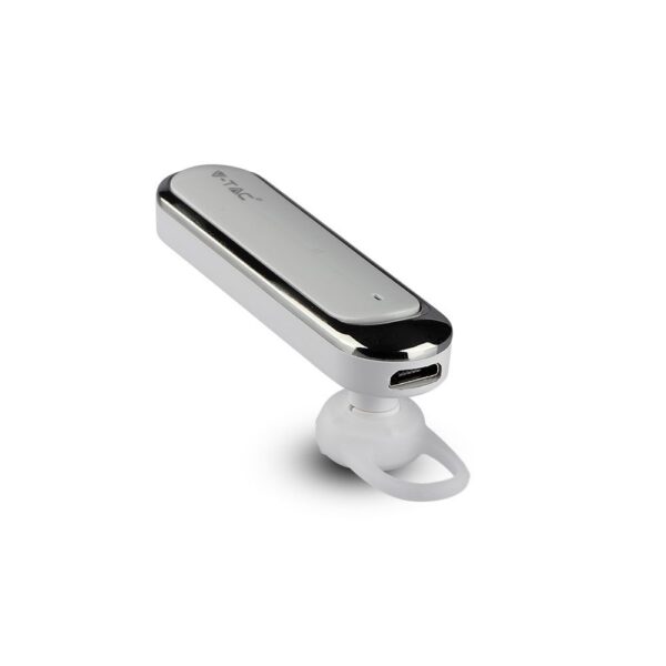 Ασύρματο Ακουστικό Bluetooth Handsfree V-TAC Λευκό – 7703