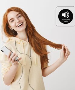 Ακουστικά Stereo Handsfree με Μικρόφωνο & Jack 3.5 mm Γκρι V-TAC – 7706