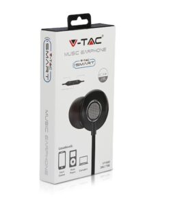Ακουστικά Stereo Handsfree με Μικρόφωνο & Jack 3.5 mm Γκρι V-TAC – 7706