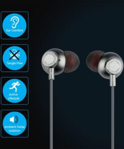 Ακουστικά Stereo Handsfree με Μικρόφωνο & Jack 3.5 mm Γκρι V-TAC – 7706