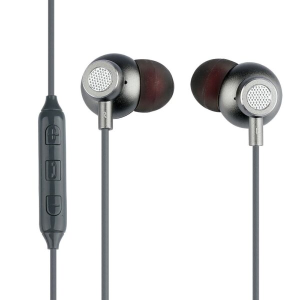 Ακουστικά Stereo Handsfree με Μικρόφωνο & Jack 3.5 mm Γκρι V-TAC – 7706